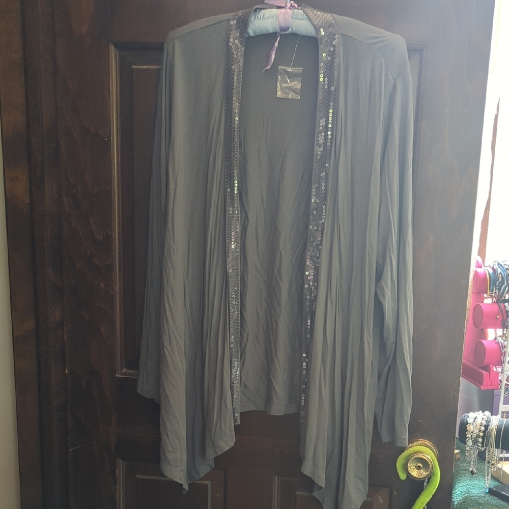 Joan Rivers Charcoal Cardigan